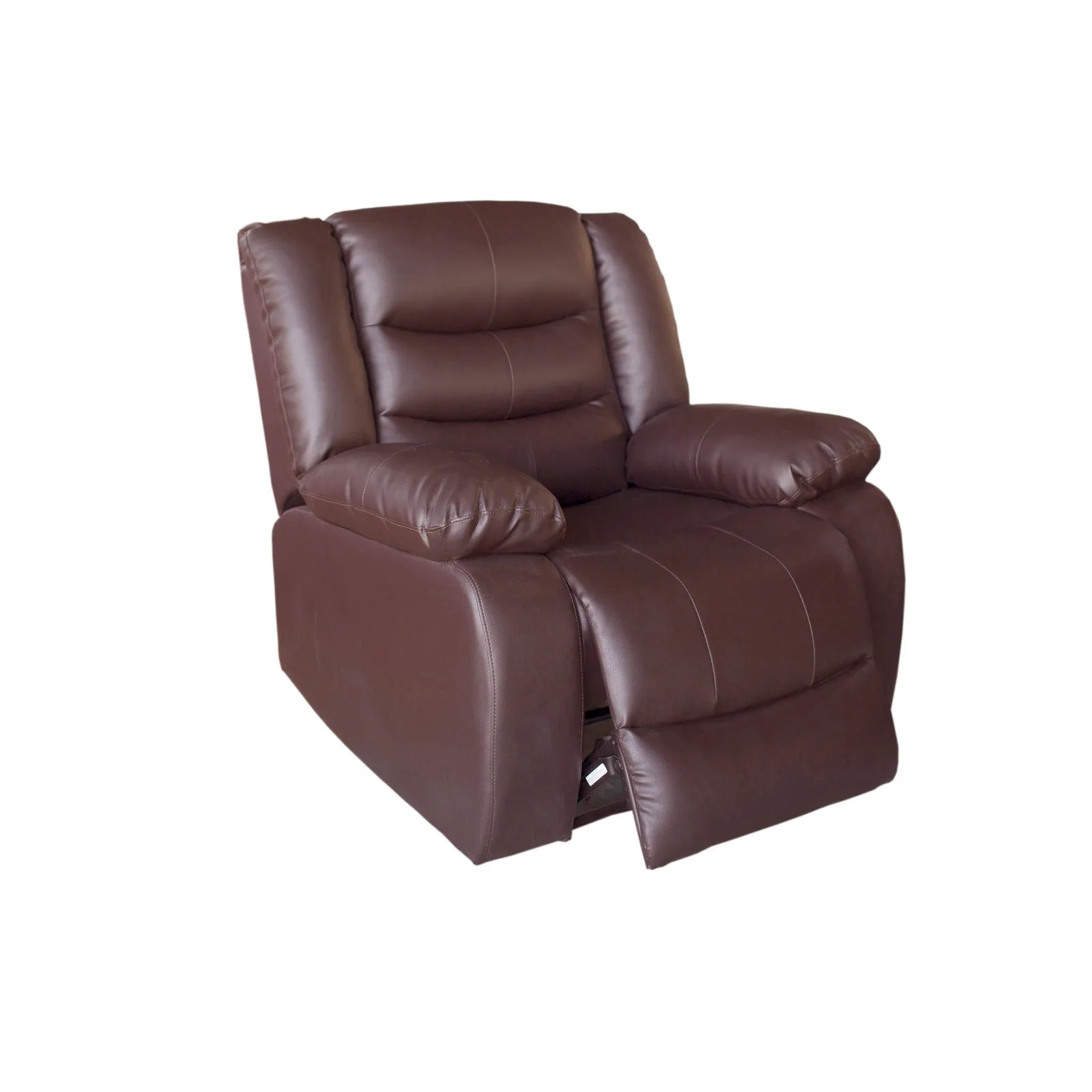 3 2 1 Seater Recliner Sofa In Faux Leather Lounge Couch in Brown