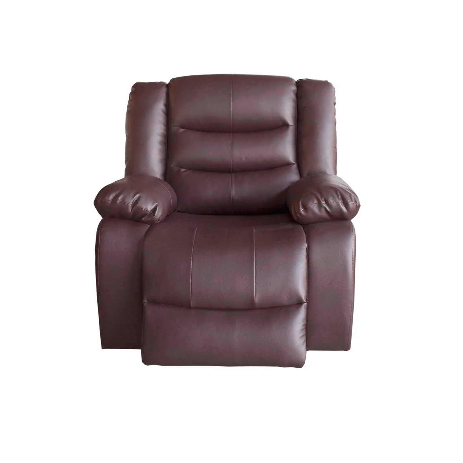 3 2 1 Seater Recliner Sofa In Faux Leather Lounge Couch in Brown