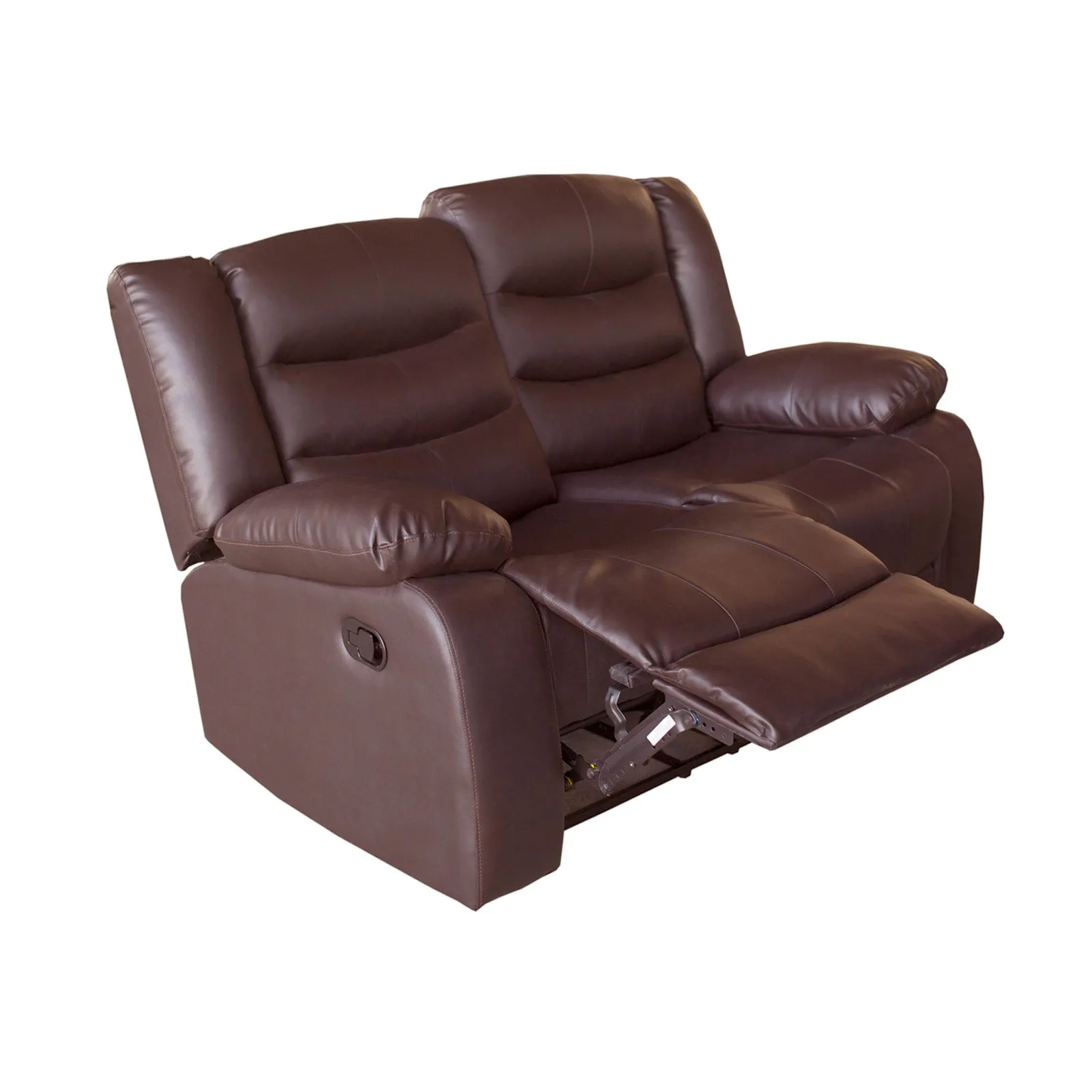 3 2 1 Seater Recliner Sofa In Faux Leather Lounge Couch in Brown