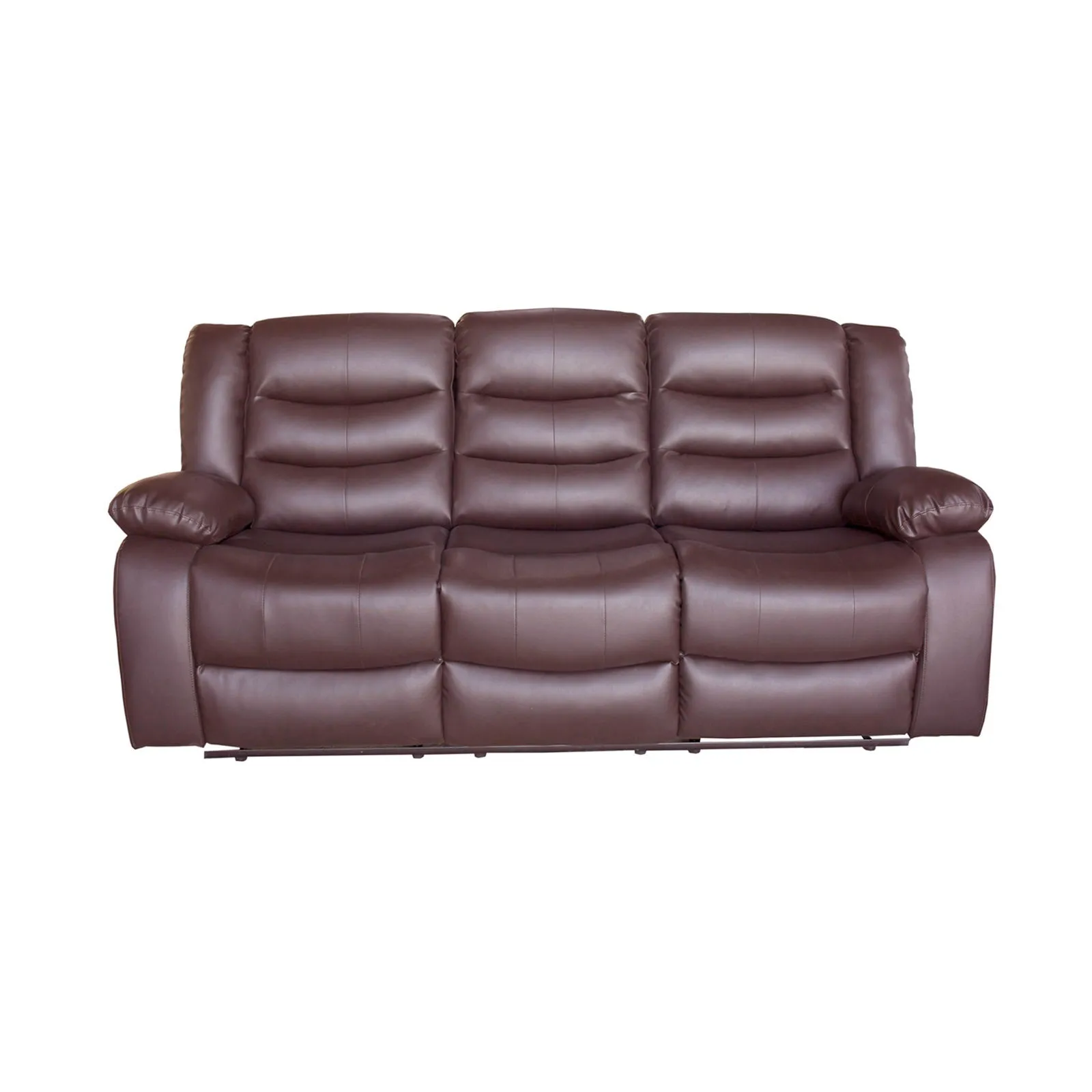 3 2 1 Seater Recliner Sofa In Faux Leather Lounge Couch in Brown