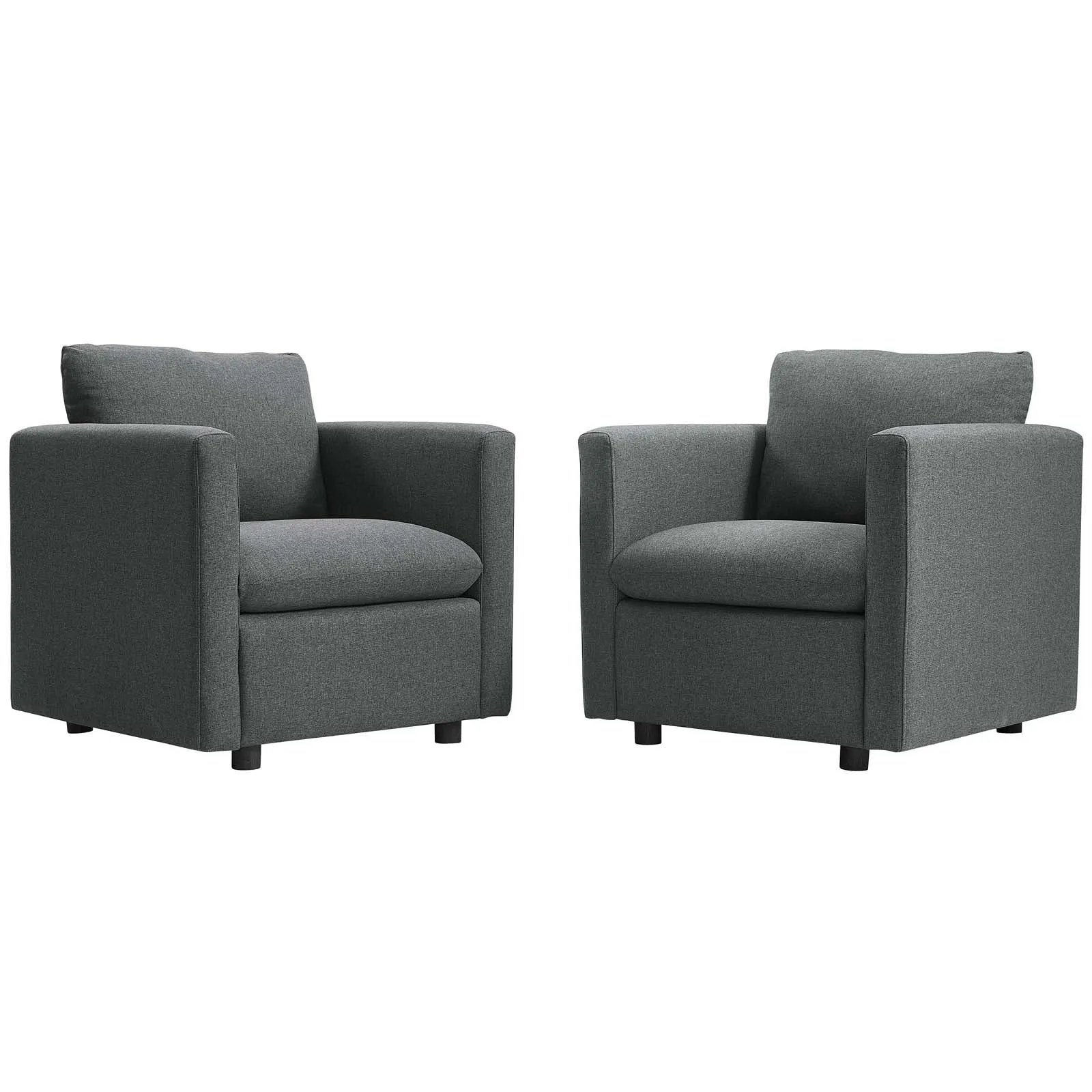 Activate Upholstered Fabric Armchair Set of 2 by Modway