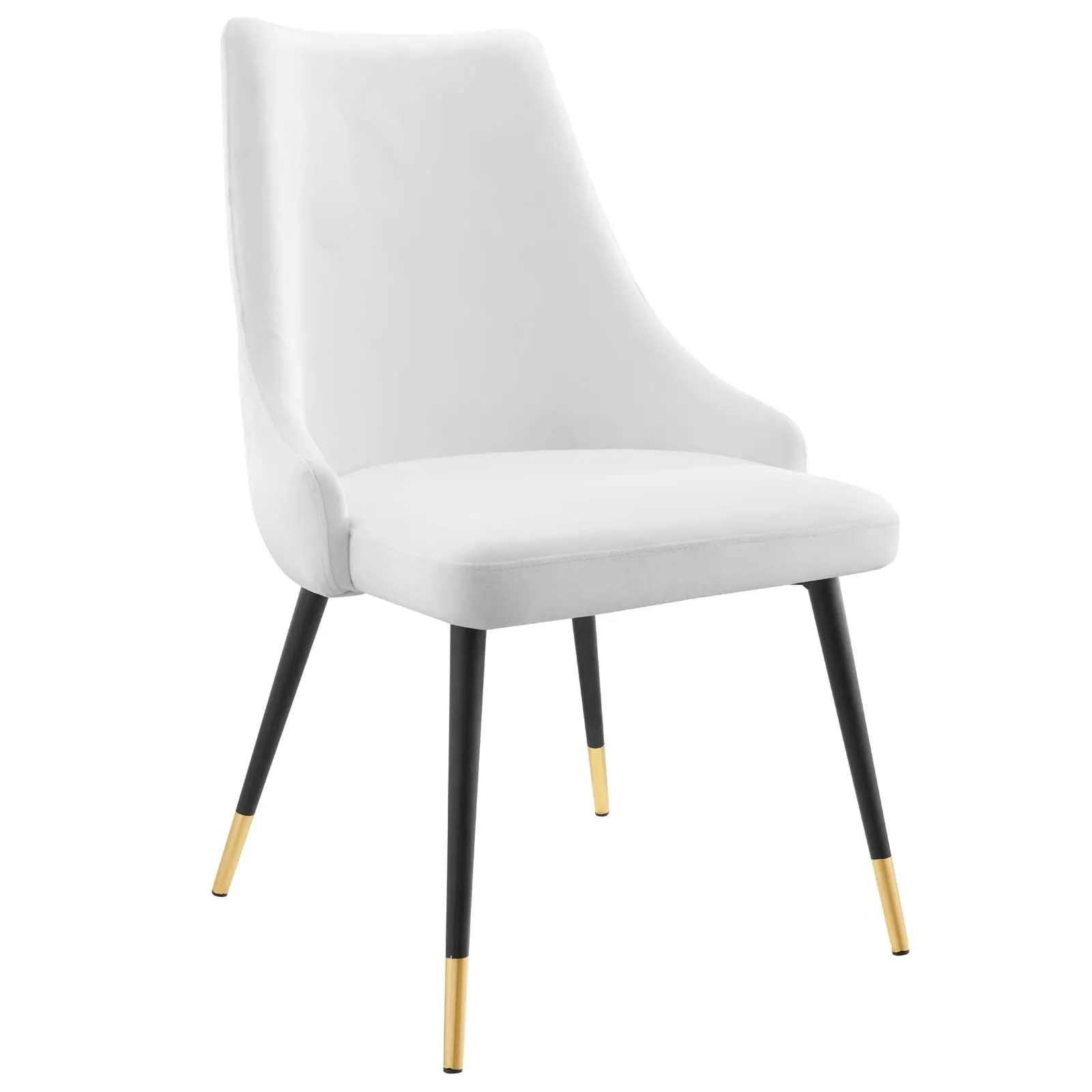 Adorn Dining Side Chair Performance Velvet Set of 2 White EEI-5043-WHI