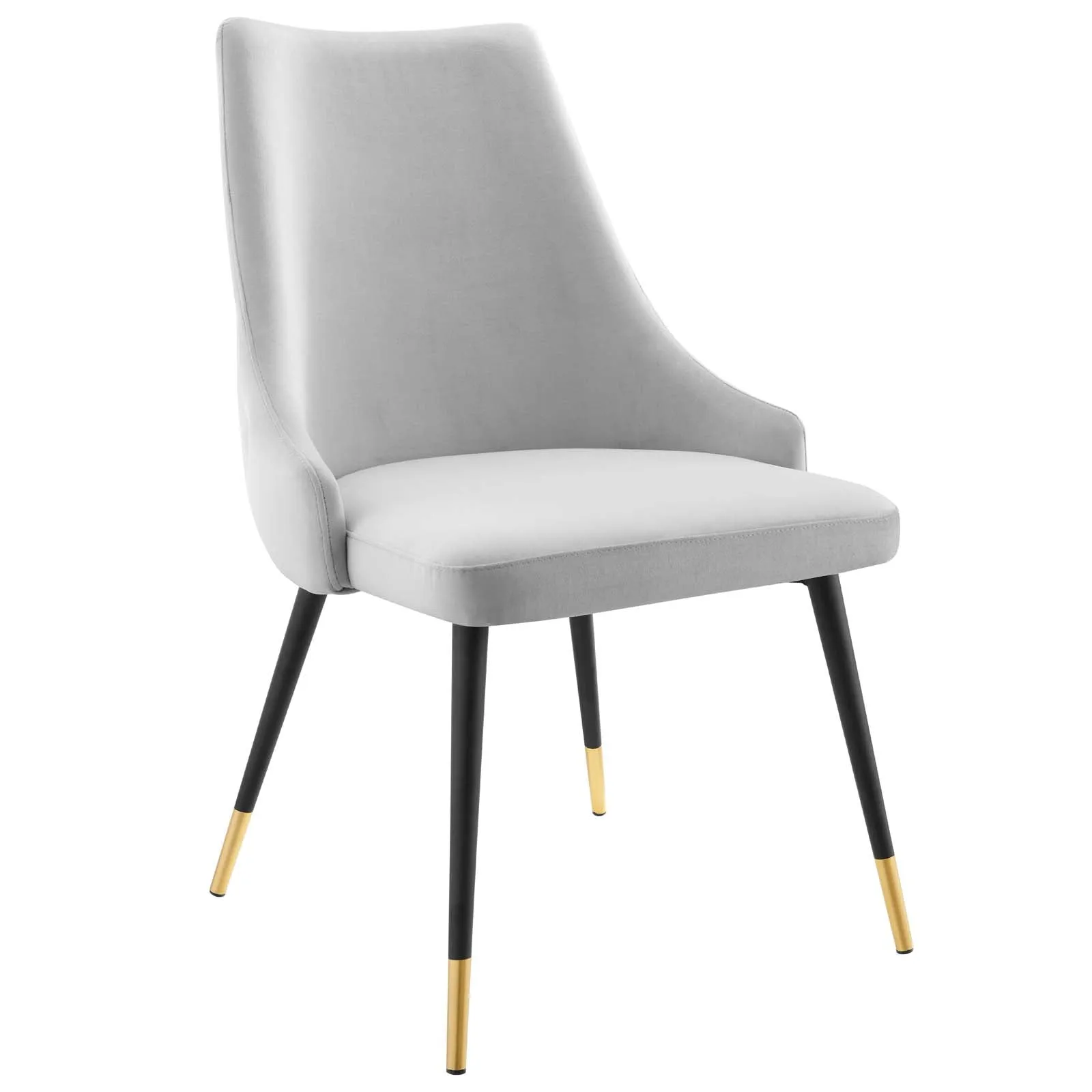 Adorn Tufted Performance Velvet Dining Side Chair Light Gray EEI-3907-LGR