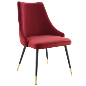 Adorn Tufted Performance Velvet Dining Side Chair Maroon EEI-3907-MAR