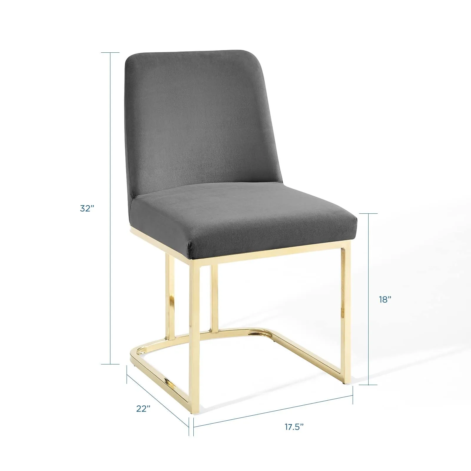 Amplify Sled Base Performance Velvet Dining Side Chair