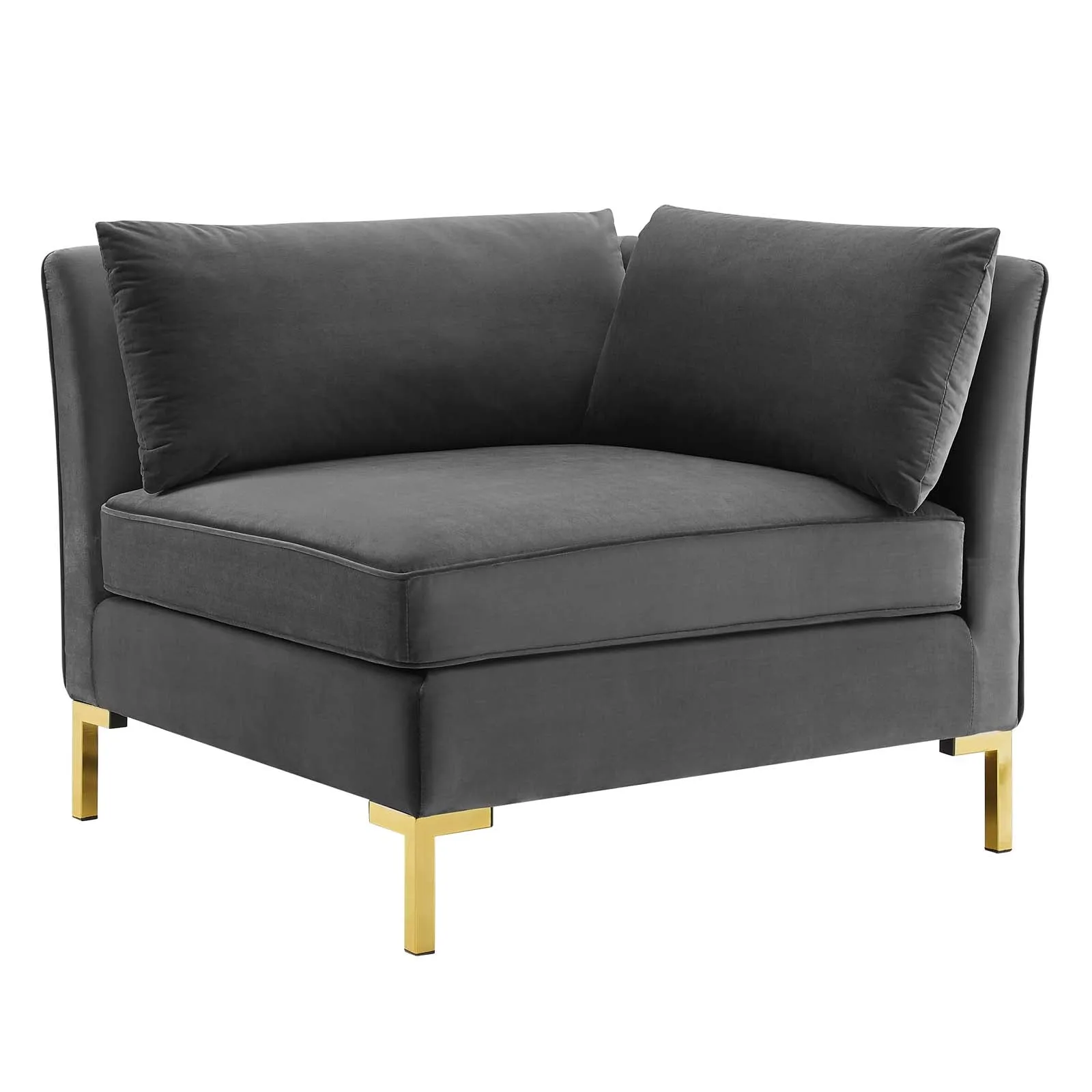 Ardent Performance Velvet Sectional Sofa Corner Chair