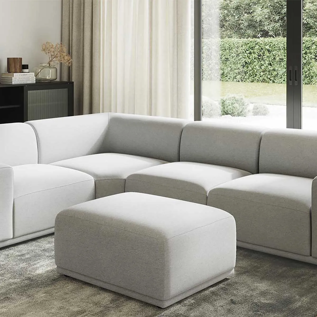 Bailey Fabric 4 Seater Corner Modular Sofa