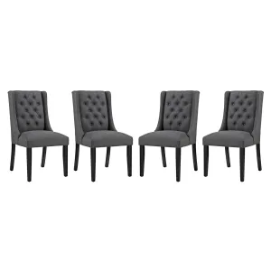 Baronet Dining Chair Fabric Set of 4 Gray EEI-3558-GRY