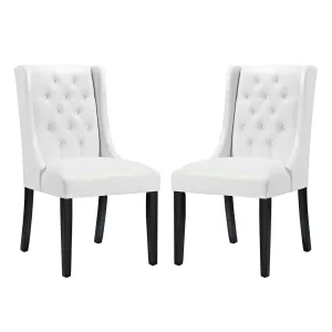 Baronet Vinyl Dining Chair Set of 2 by Modway