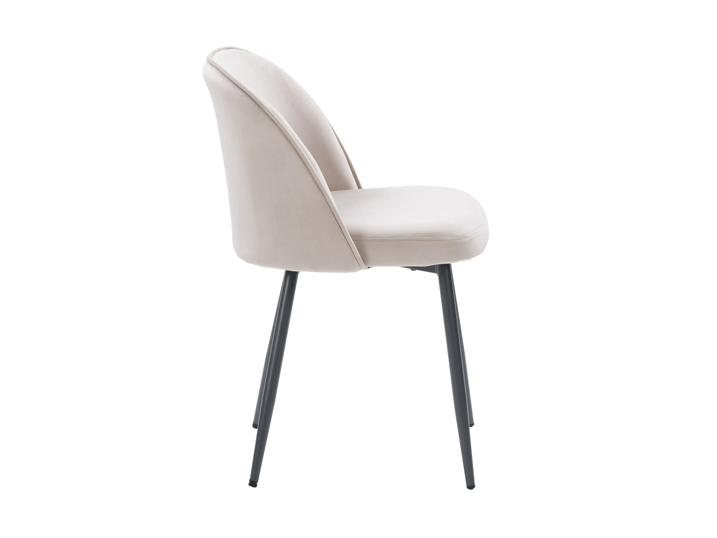 Beige Velvet Side Chair