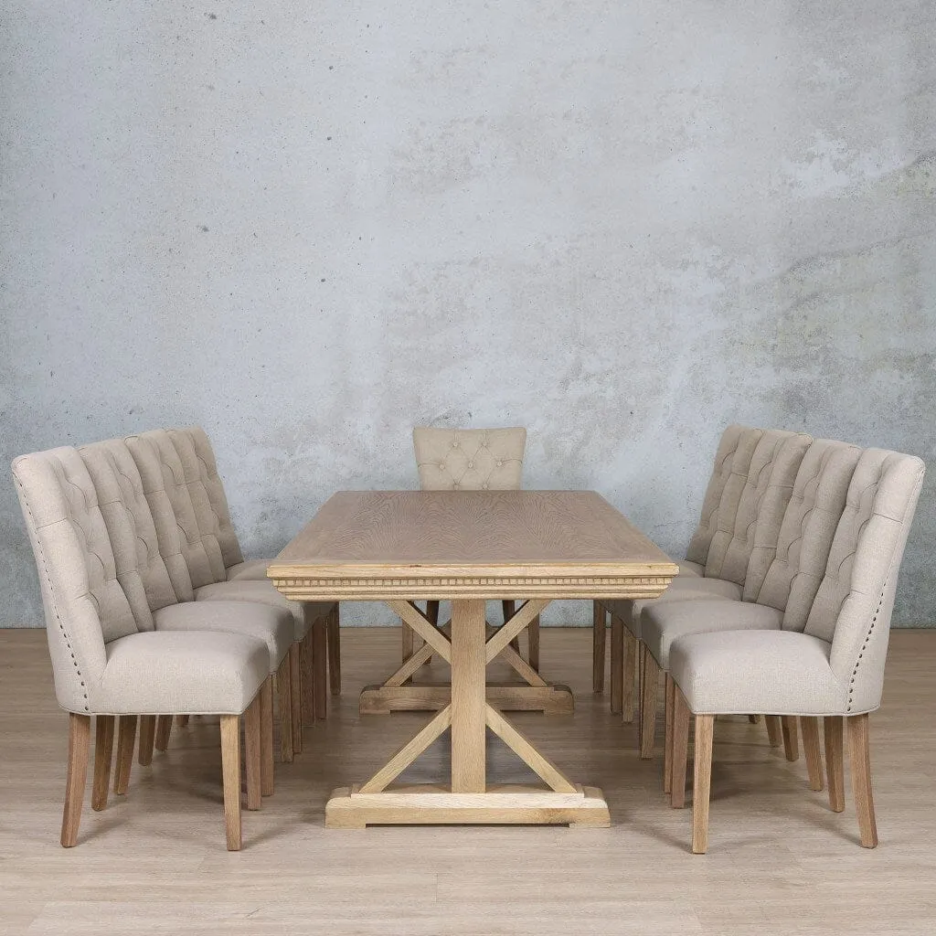 Berkeley Fluted Wood Top & Duchess 10 Seater Dining Set