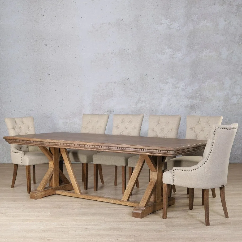 Berkeley Fluted Wood Top & Duchess 10 Seater Dining Set