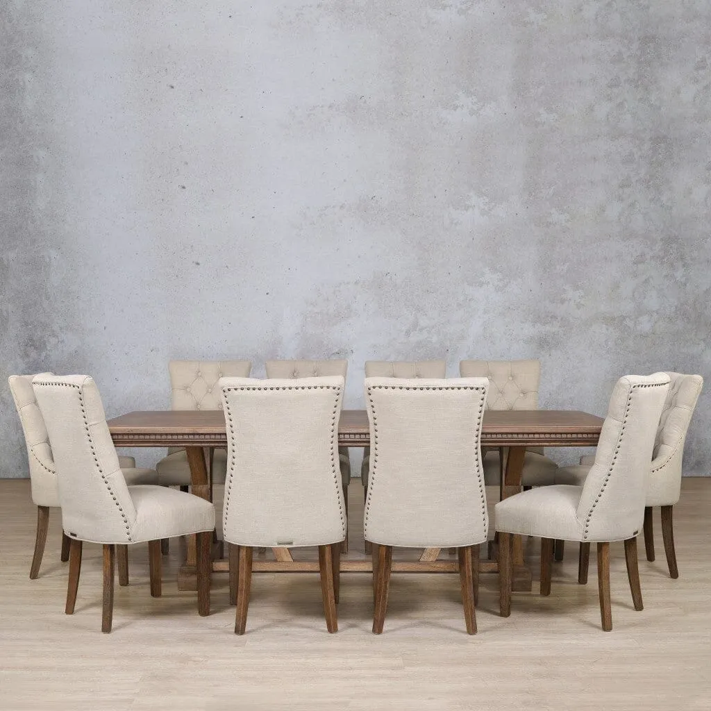 Berkeley Fluted Wood Top & Duchess 10 Seater Dining Set