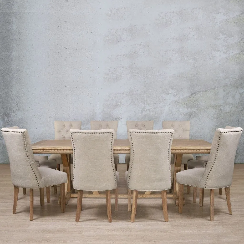 Berkeley Fluted Wood Top & Duchess 10 Seater Dining Set