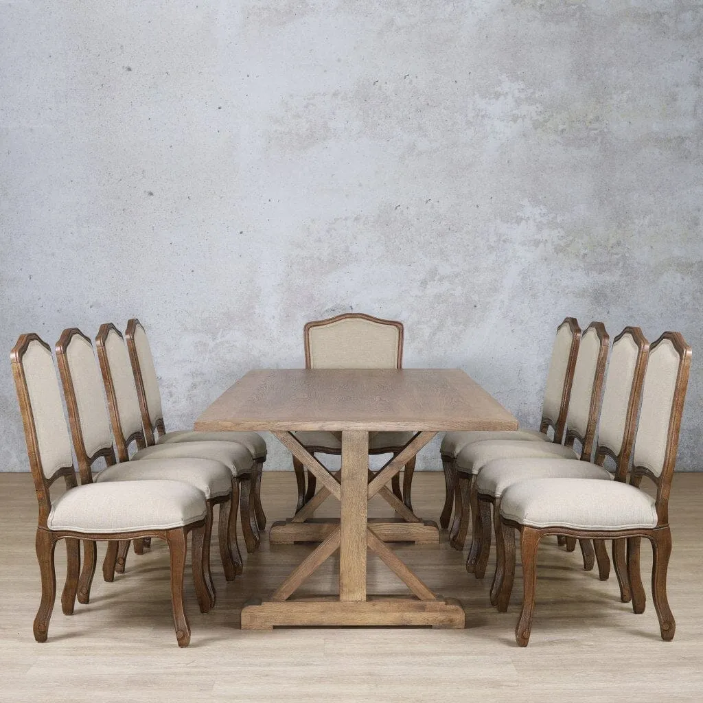 Berkeley Wood Top & Duke 10 Seater Dining Set