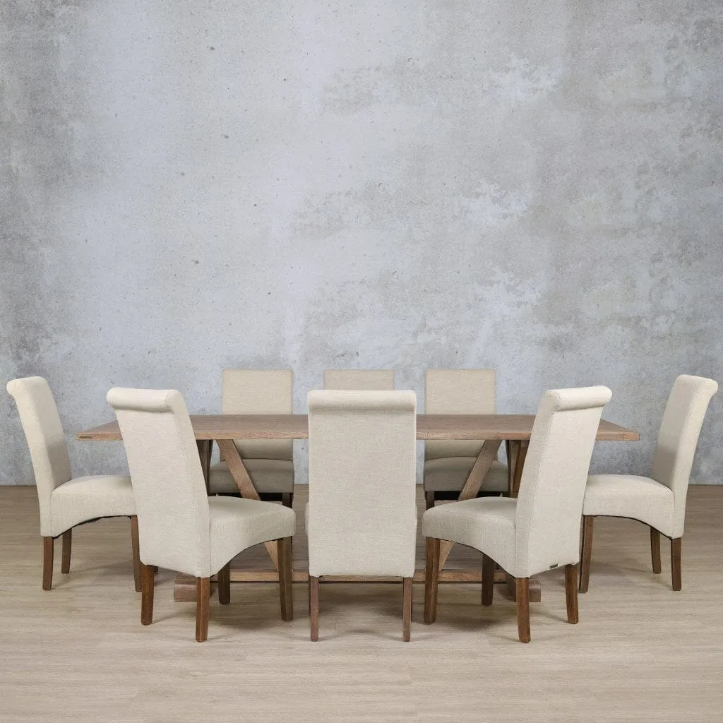 Berkeley Wood Top & Windsor 8 Seater Dining Set