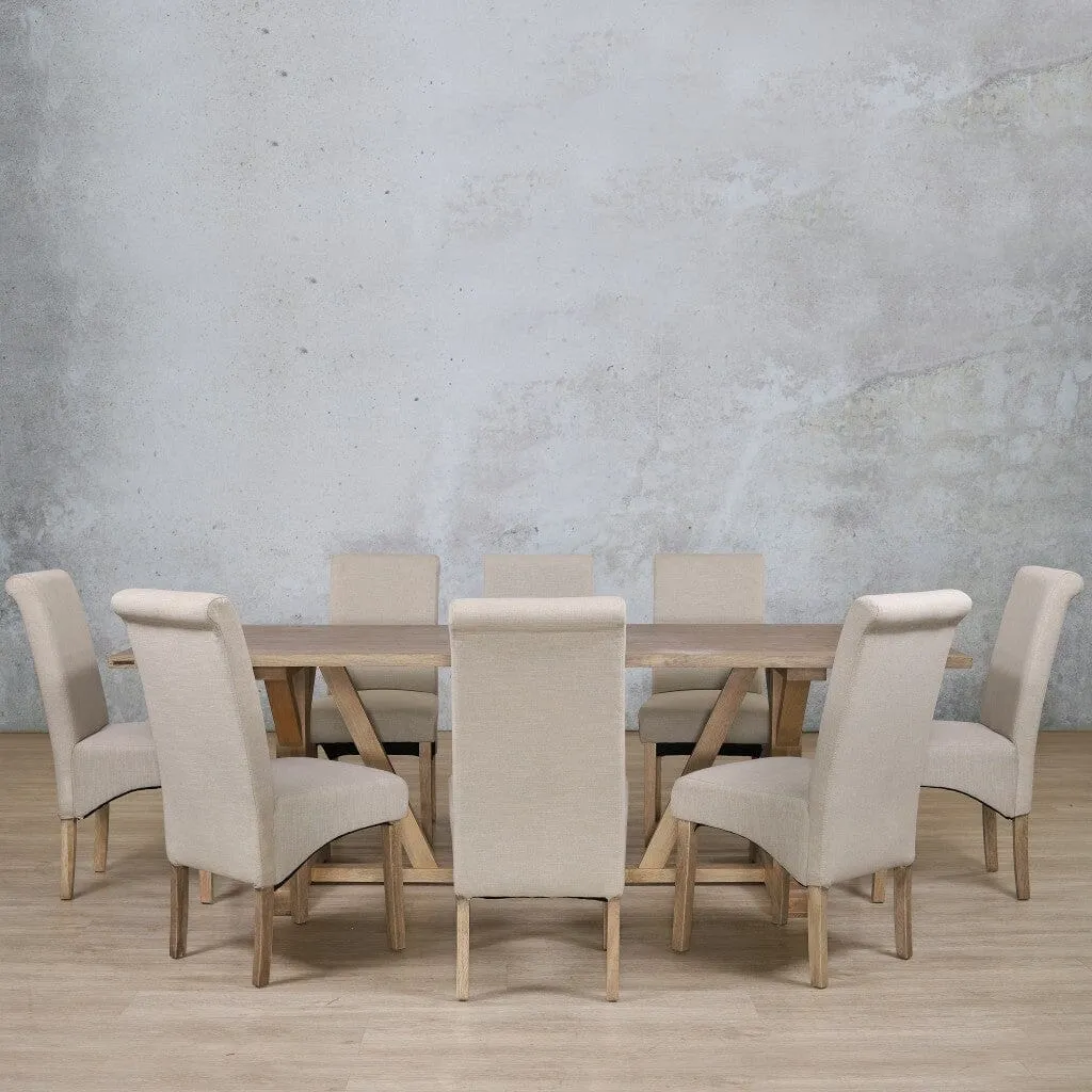 Berkeley Wood Top & Windsor 8 Seater Dining Set