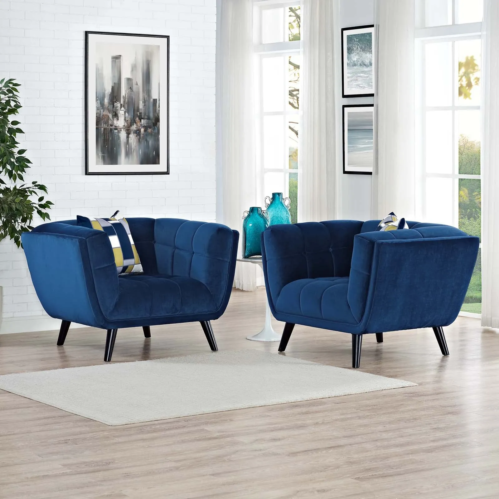 Bestow 2 Piece Performance Velvet Armchair Set