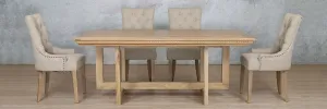 Bolton Fluted Wood Top & Duchess 6 Seater Dining Set