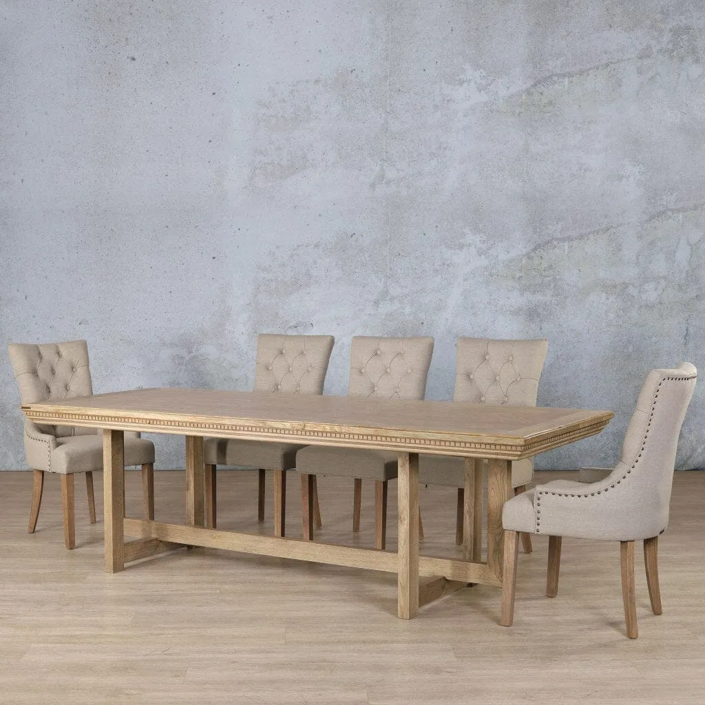 Bolton Fluted Wood Top & Duchess 8 Seater Dining Set