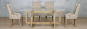 Bolton Glass Top & Duchess 6 Seater Dining Set