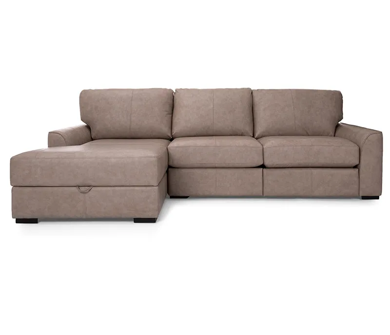 Brooklyn 2 Piece Power Reclining Sectional - Leather - Custom