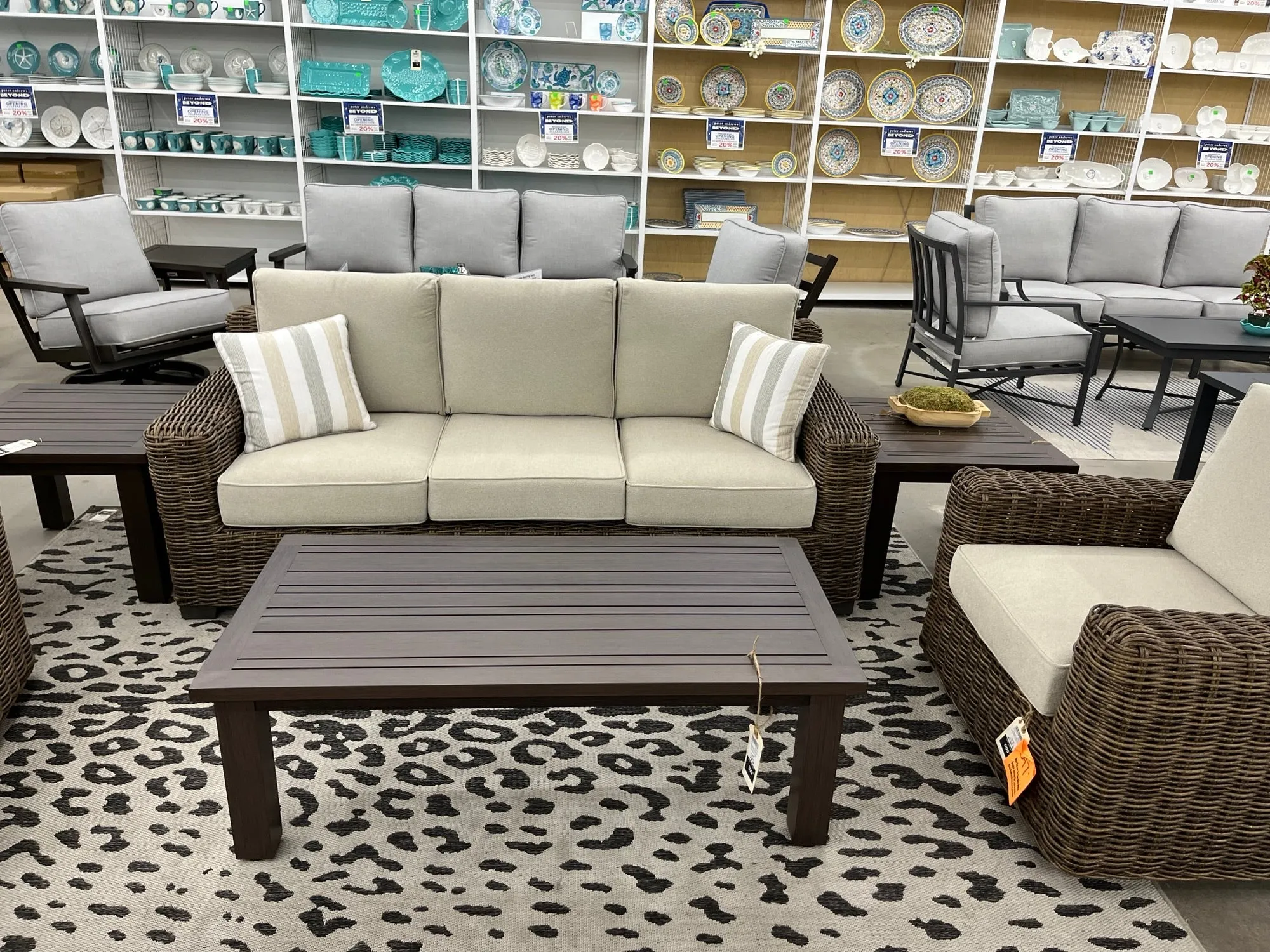 Carmel Brown 87" Outdoor Sofa with LUX Heavy Weave