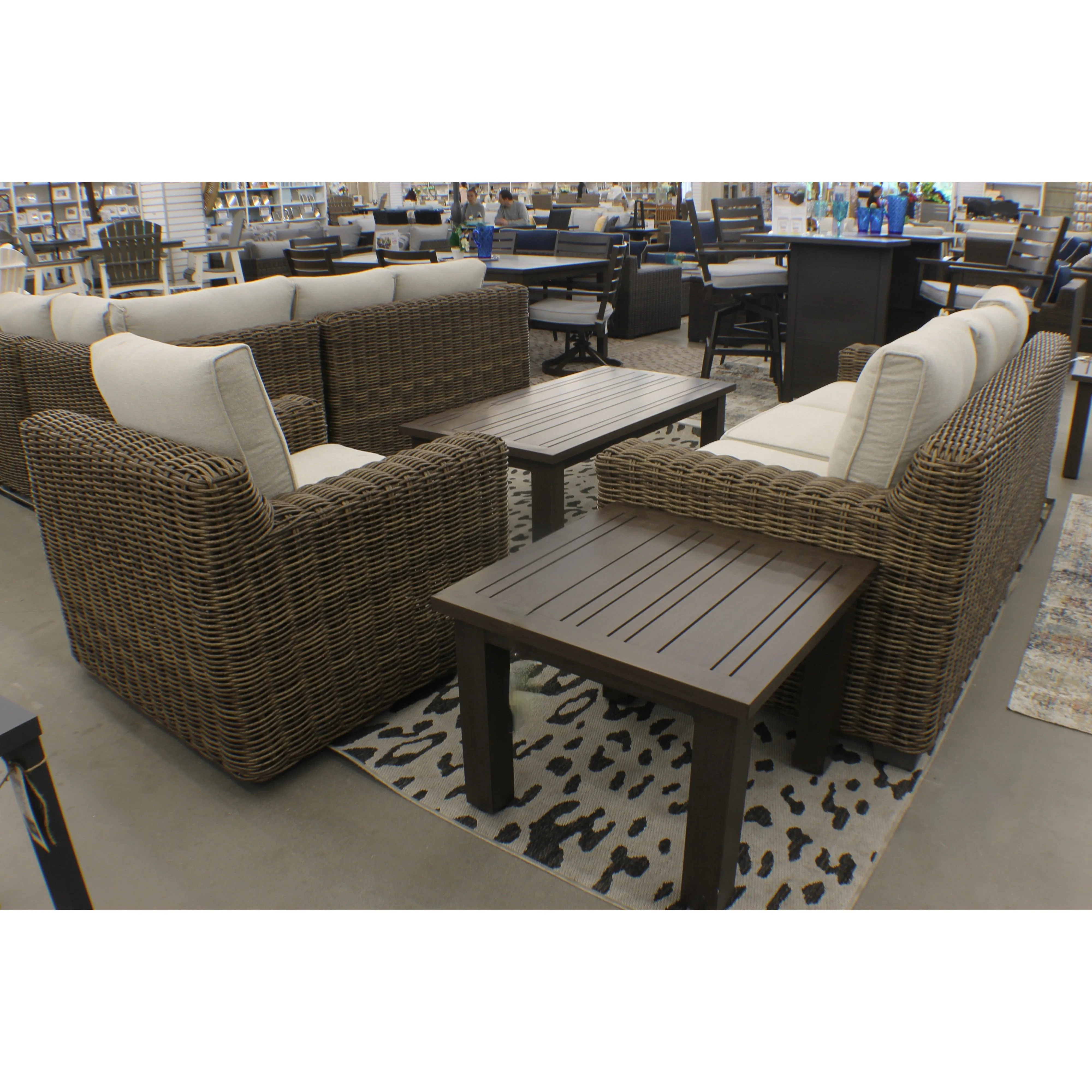 Carmel Brown 87" Outdoor Sofa with LUX Heavy Weave