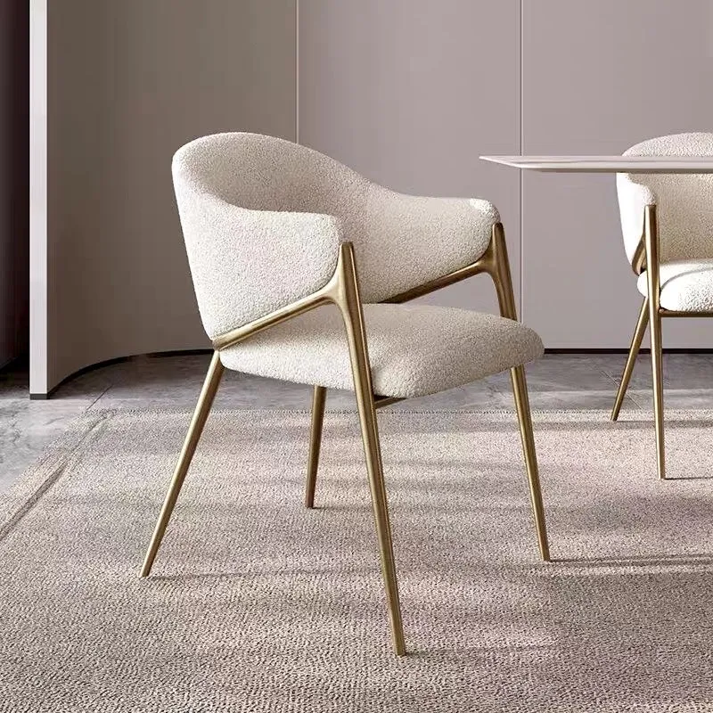 Carrie Curved and Bouclé Dining Chair