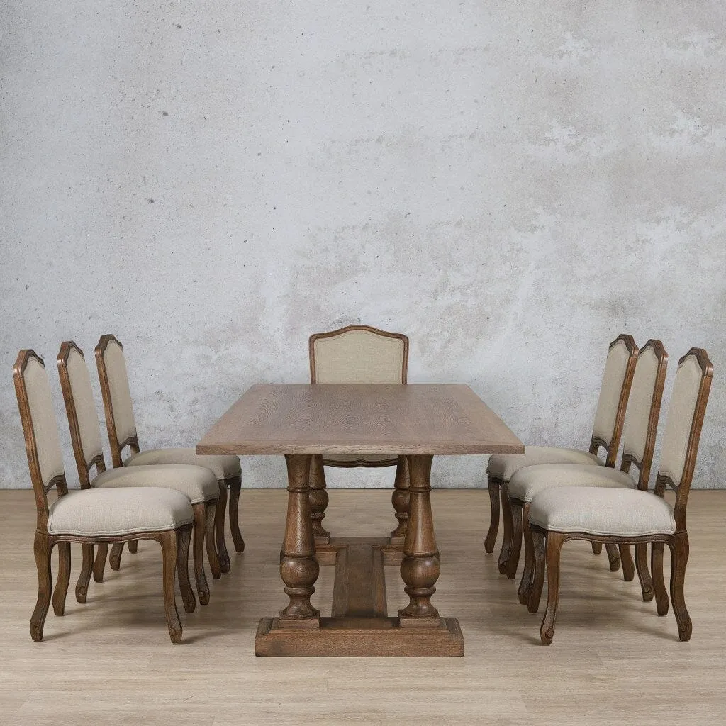 Charlotte Wood Top & Duke 8 Seater Dining Set