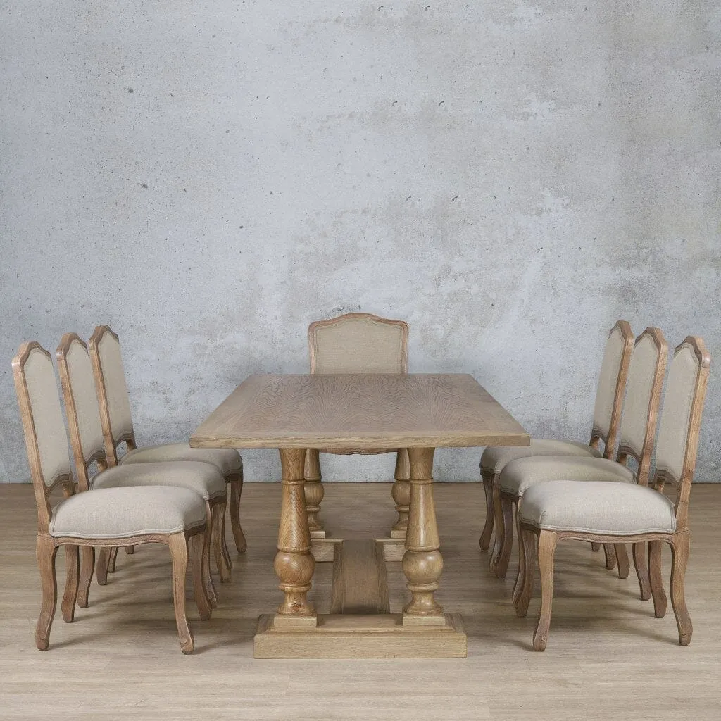 Charlotte Wood Top & Duke 8 Seater Dining Set