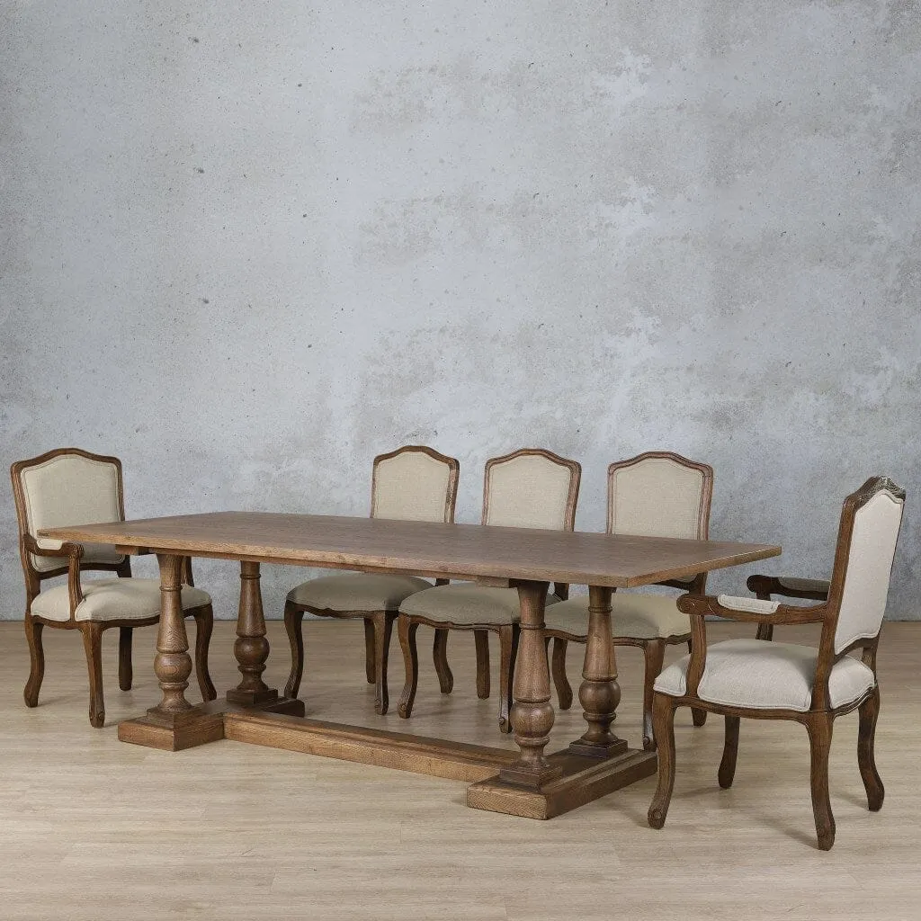 Charlotte Wood Top & Duke 8 Seater Dining Set