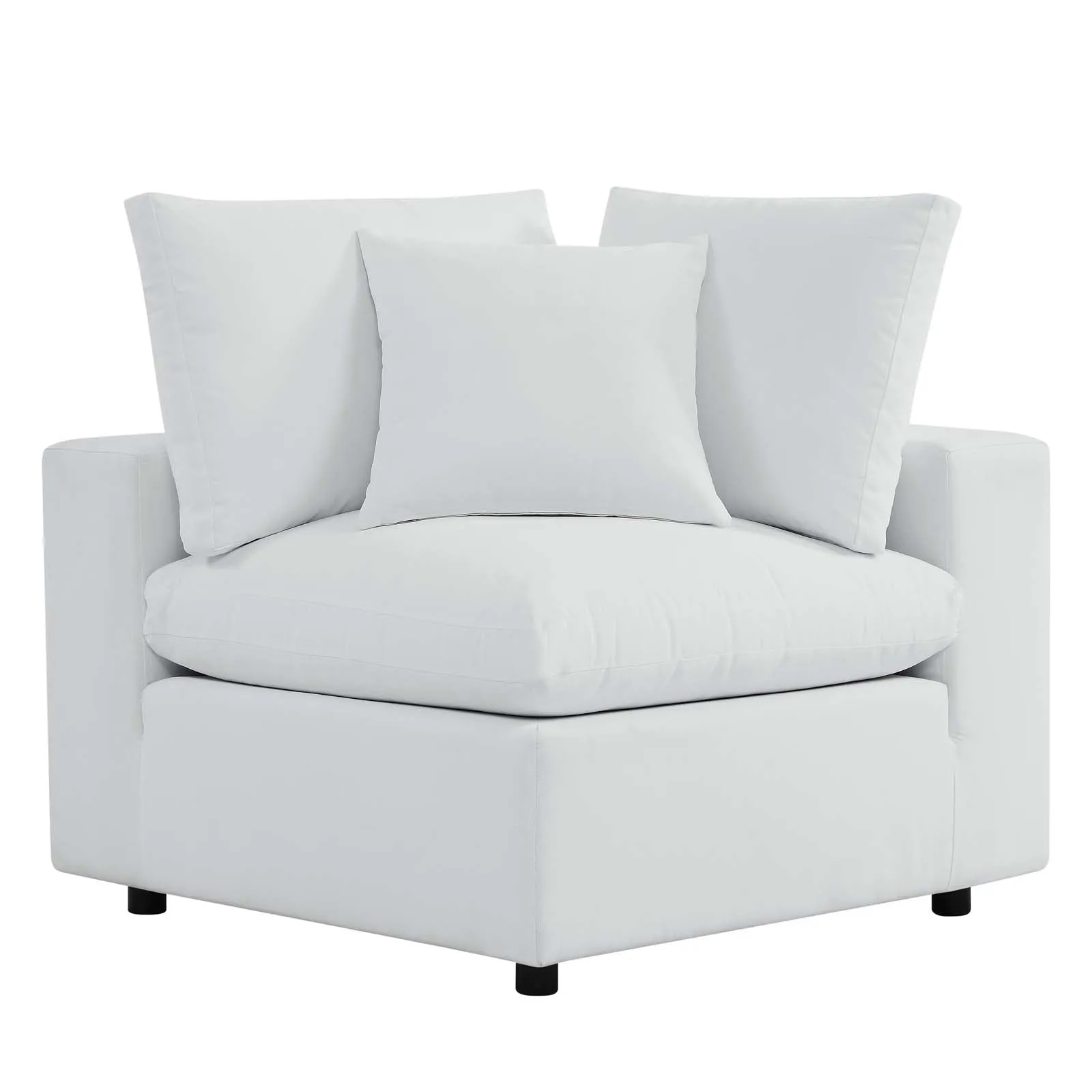 Commix 4-Piece Sunbrella® Outdoor Patio Sectional Sofa White EEI-5581-WHI