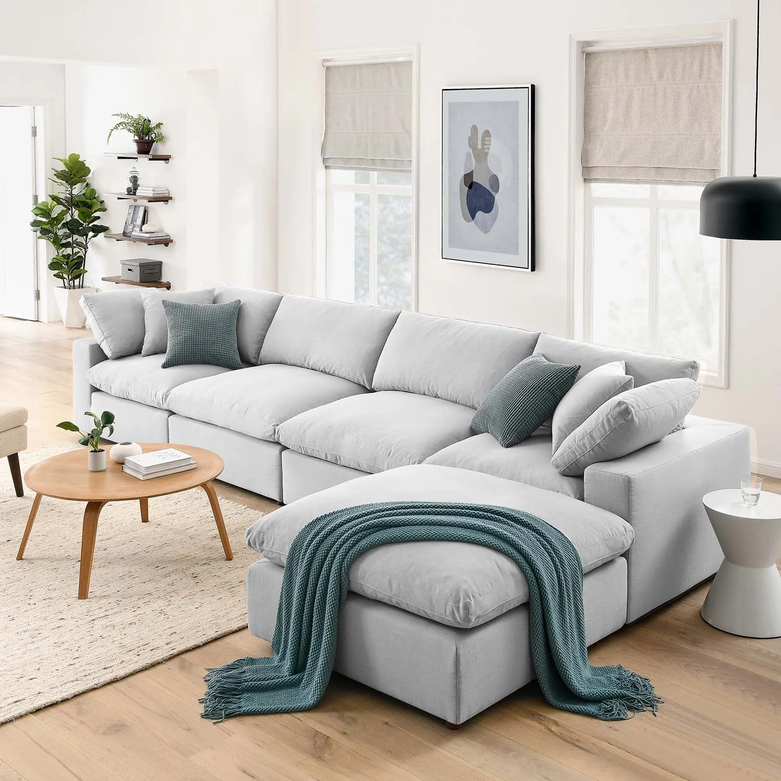 Commix Down Filled Overstuffed 5 Piece Sectional Sofa Set by Modway