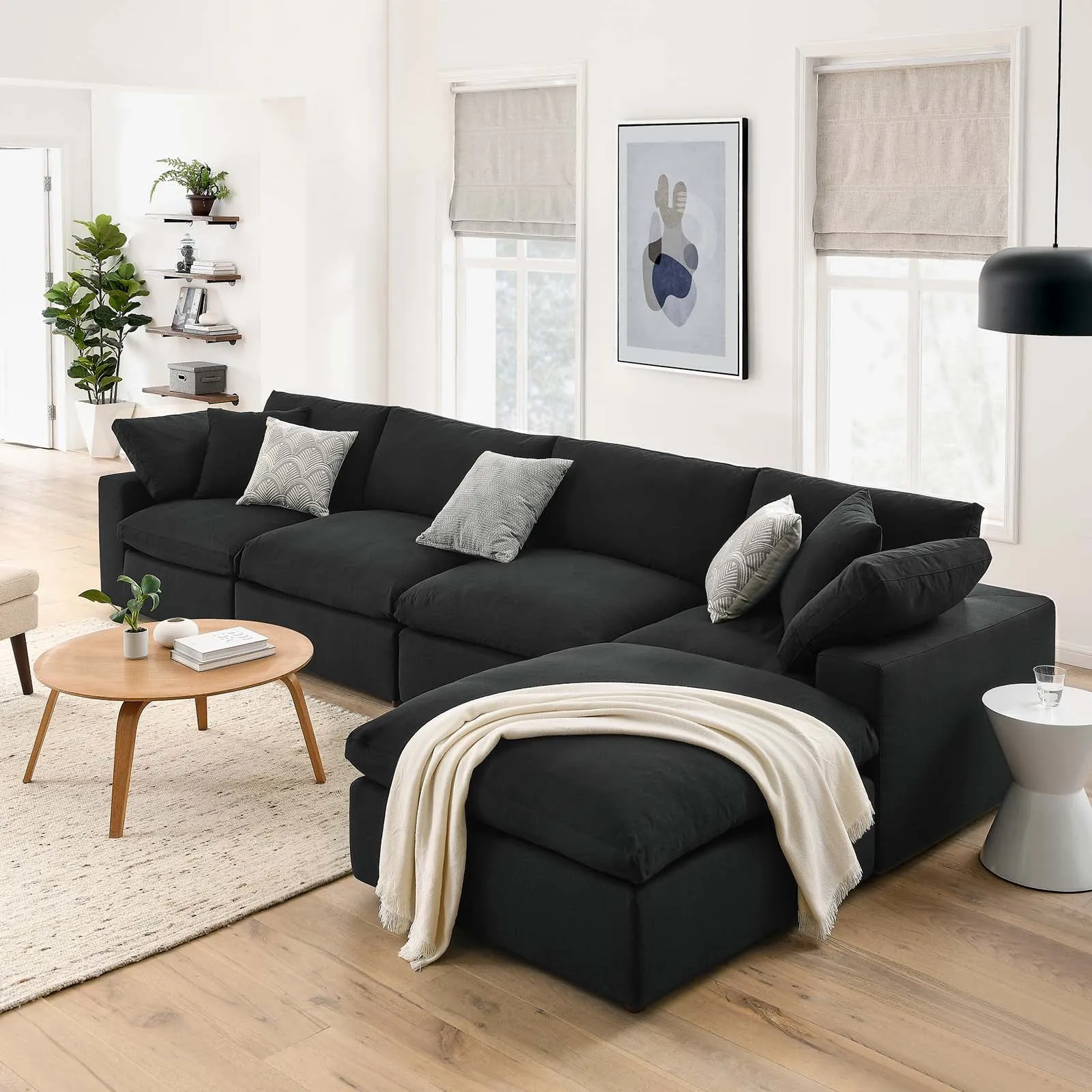 Commix Down Filled Overstuffed 5 Piece Sectional Sofa Set by Modway