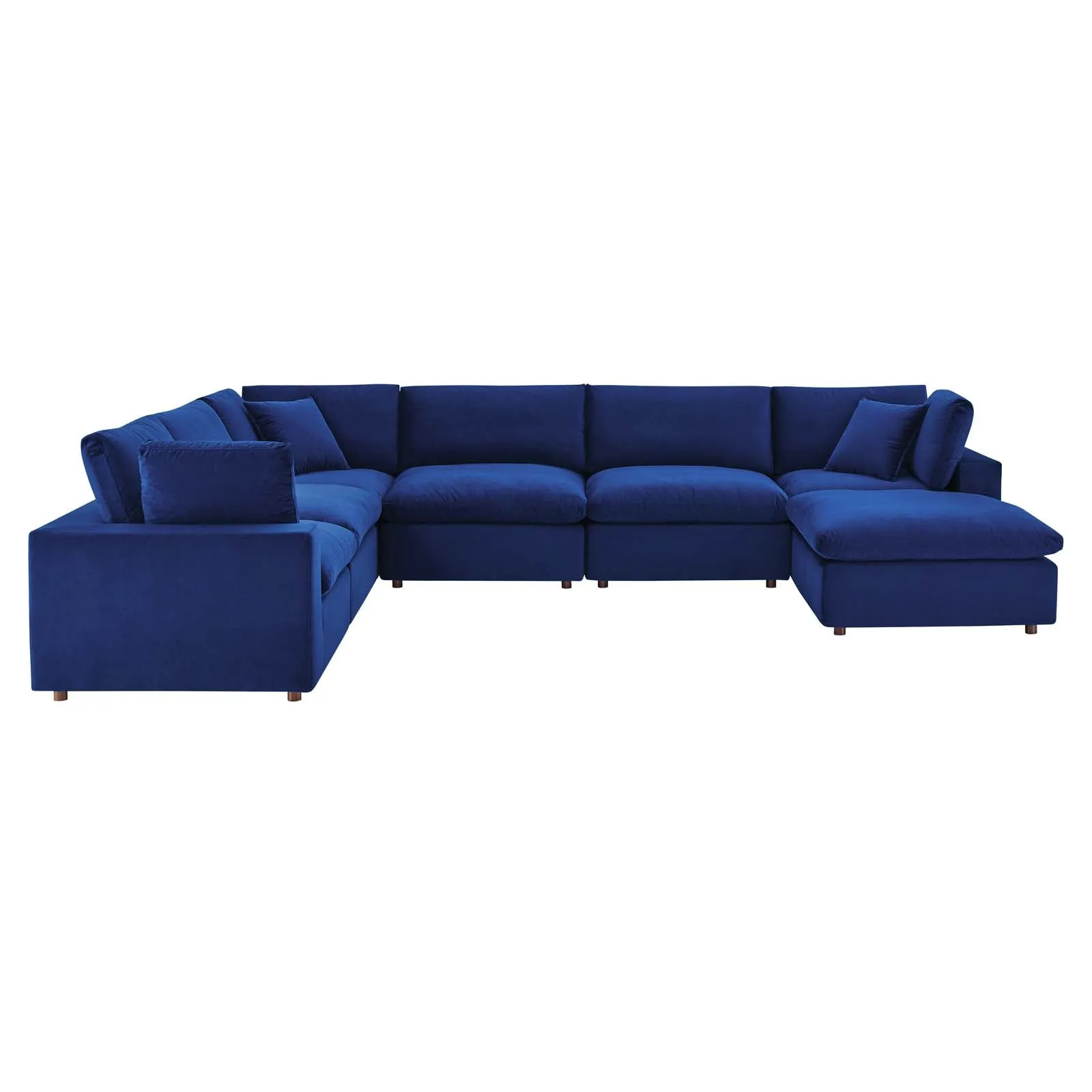 Commix Down Filled Overstuffed Performance Velvet 7-Piece Sectional Sofa by Modway