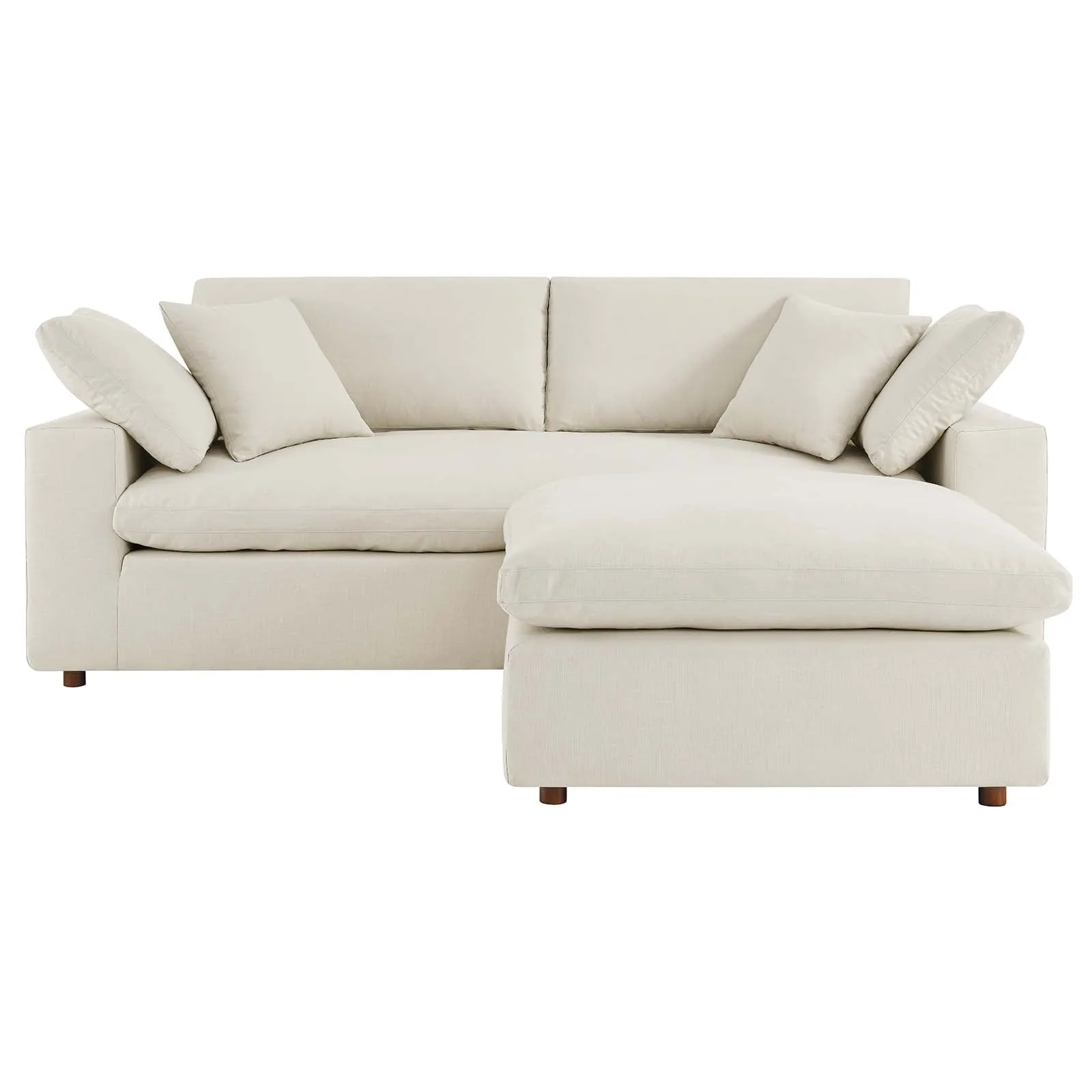 Commix Down Filled Overstuffed Sectional Sofa and Ottoman Set by Modway