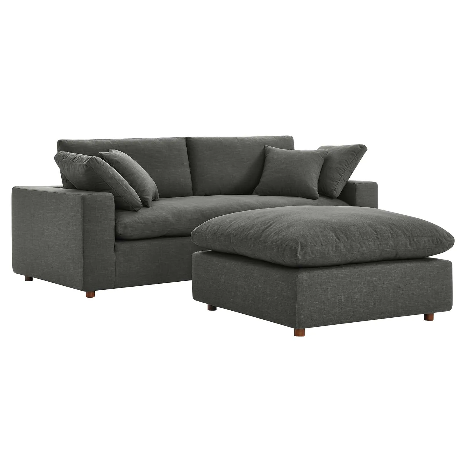 Commix Down Filled Overstuffed Sectional Sofa and Ottoman Set by Modway