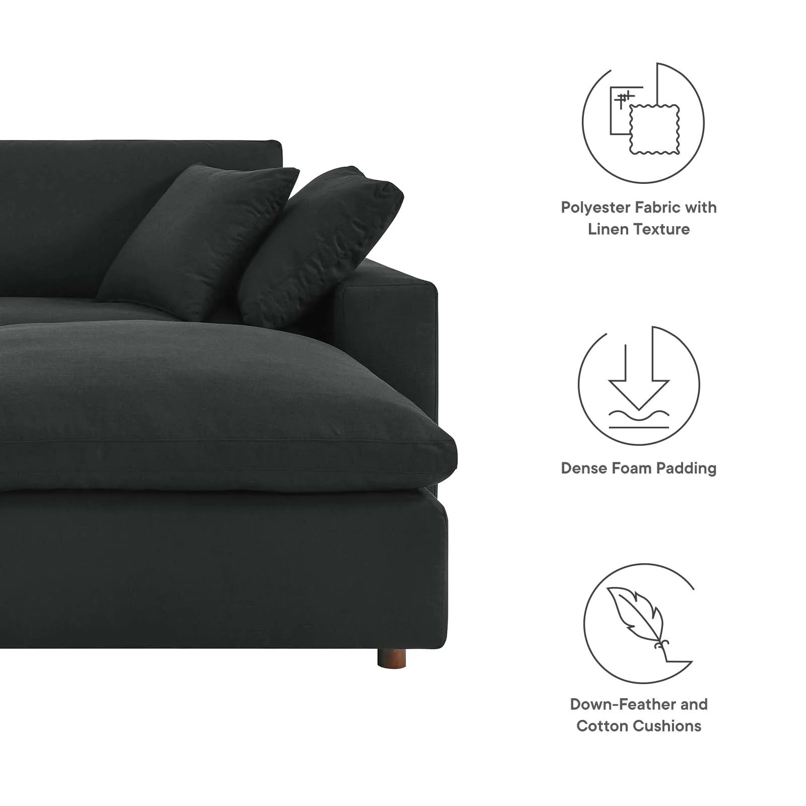 Commix Down Filled Overstuffed Sectional Sofa and Ottoman Set by Modway