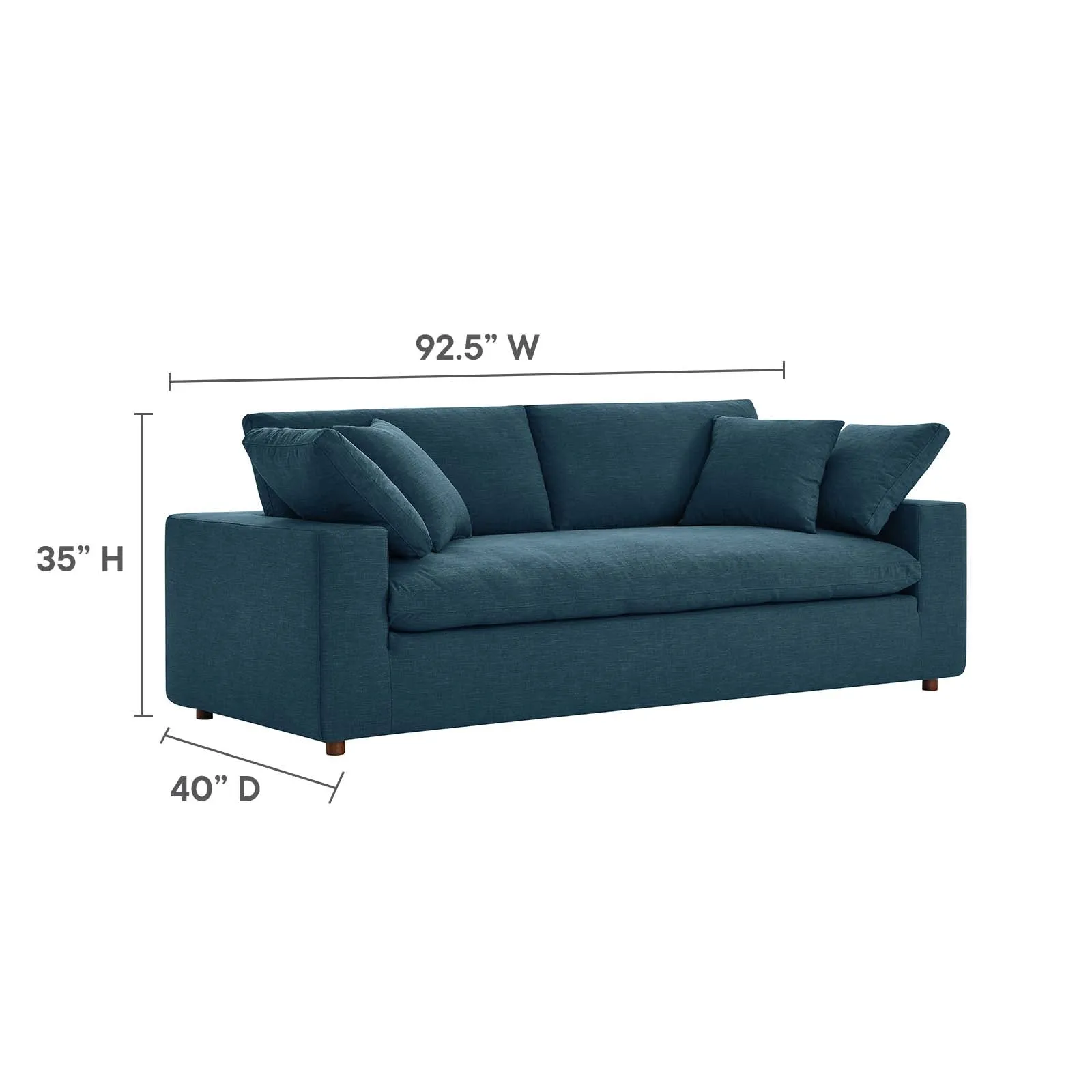 Commix Down Filled Overstuffed Sectional Sofa and Ottoman Set by Modway