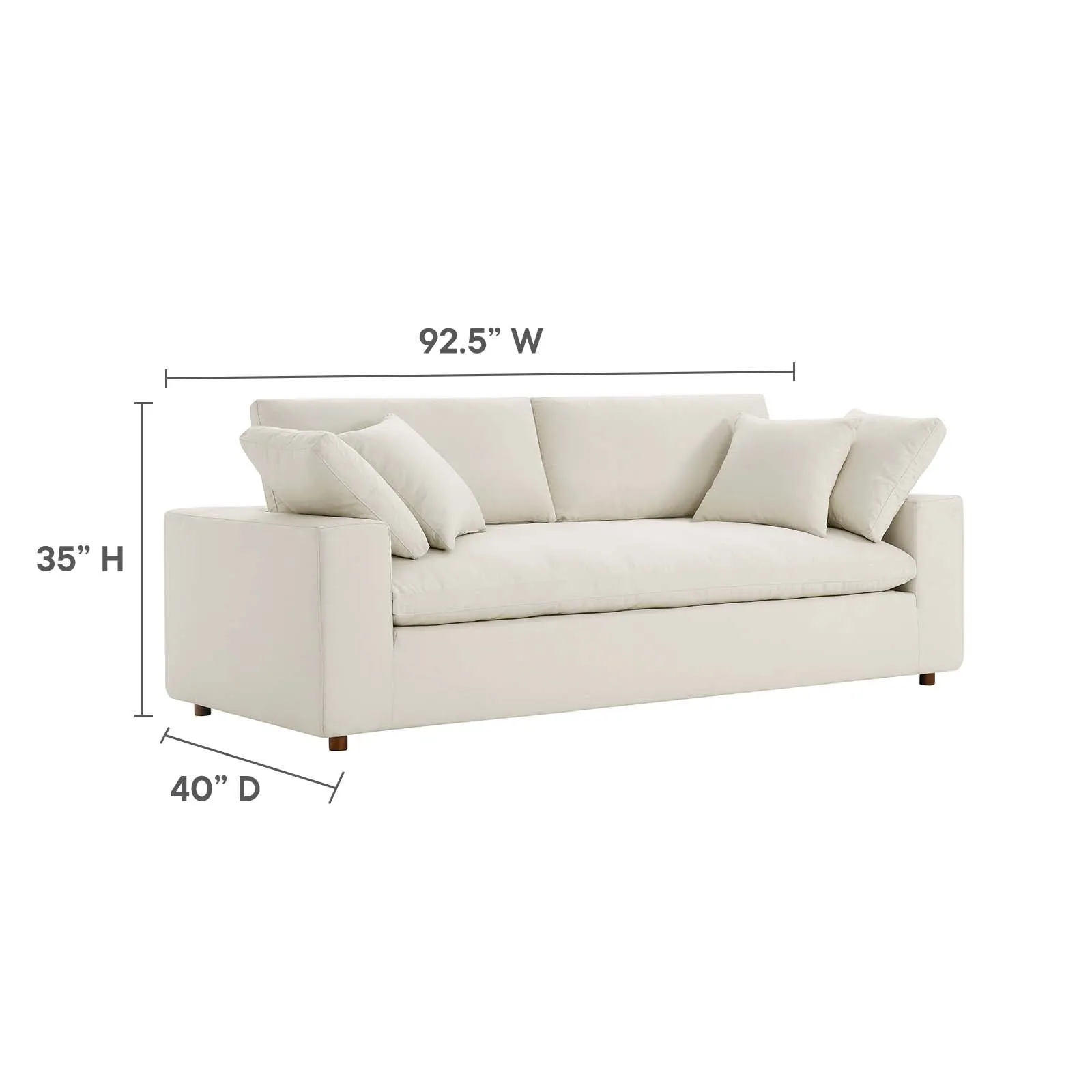 Commix Down Filled Overstuffed Sectional Sofa and Ottoman Set by Modway