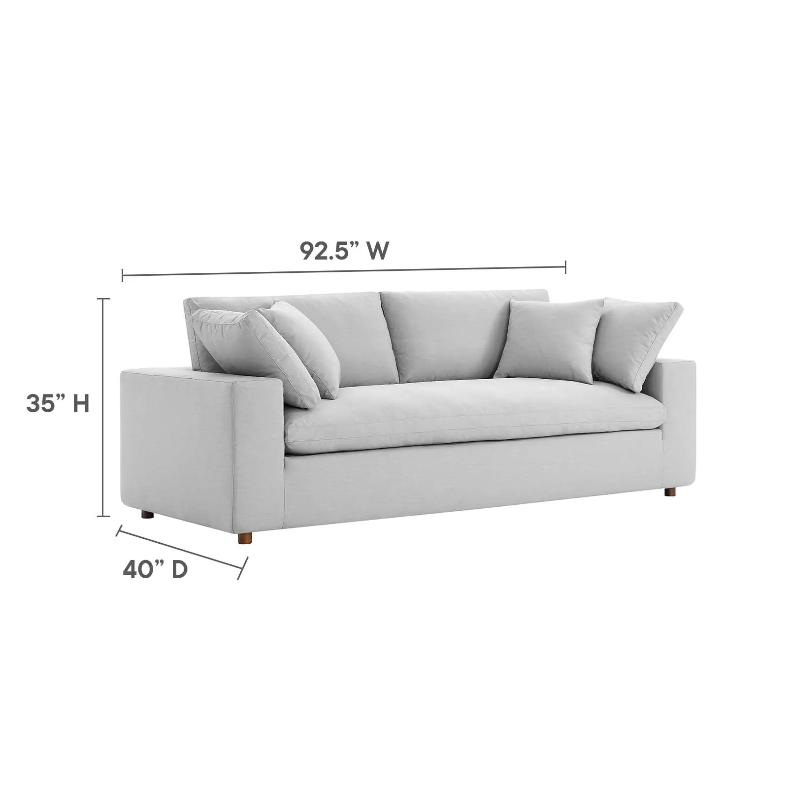 Commix Down Filled Overstuffed Sectional Sofa and Ottoman Set by Modway