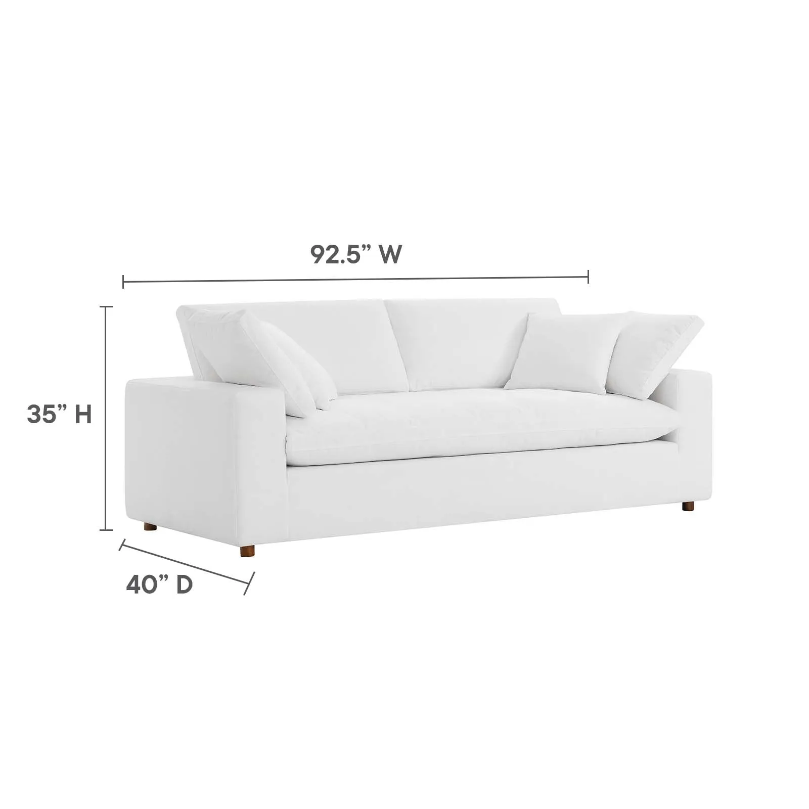 Commix Down Filled Overstuffed Sectional Sofa and Ottoman Set by Modway