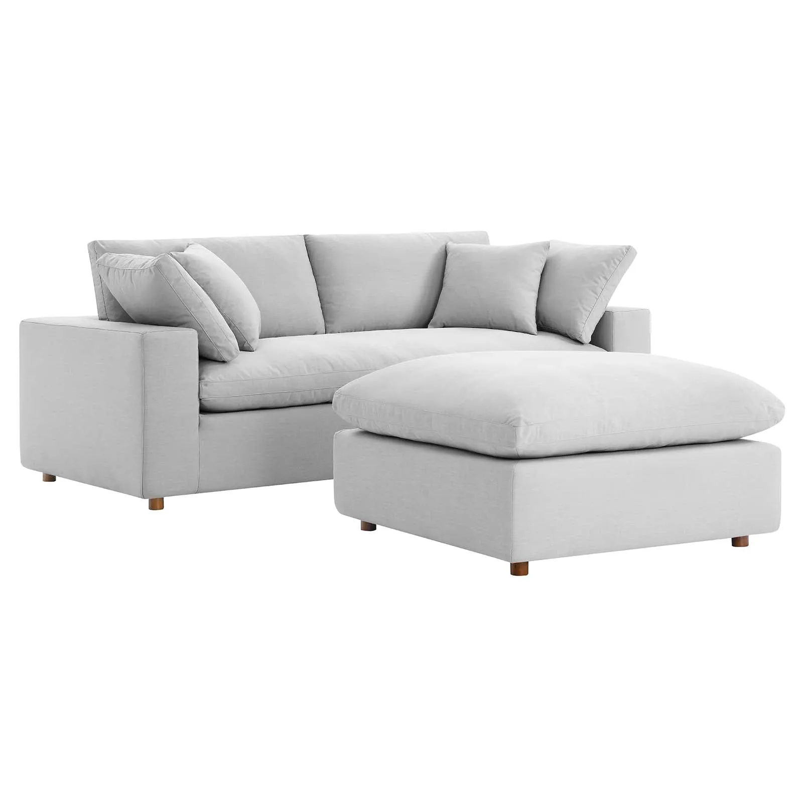 Commix Down Filled Overstuffed Sectional Sofa and Ottoman Set by Modway