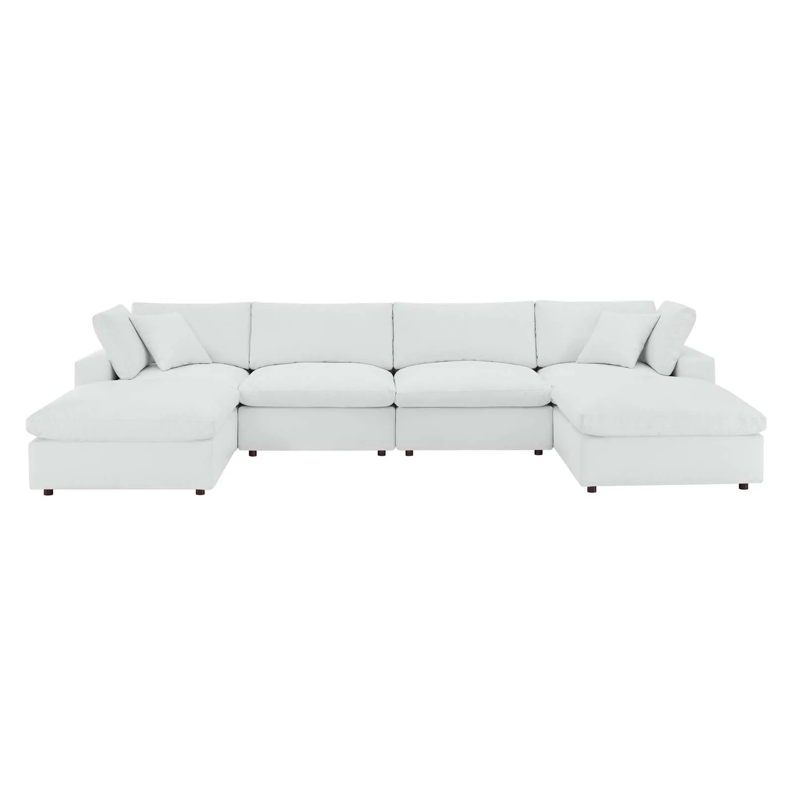 Commix Down Filled Overstuffed Vegan Leather 6-Piece Sectional Sofa by Modway