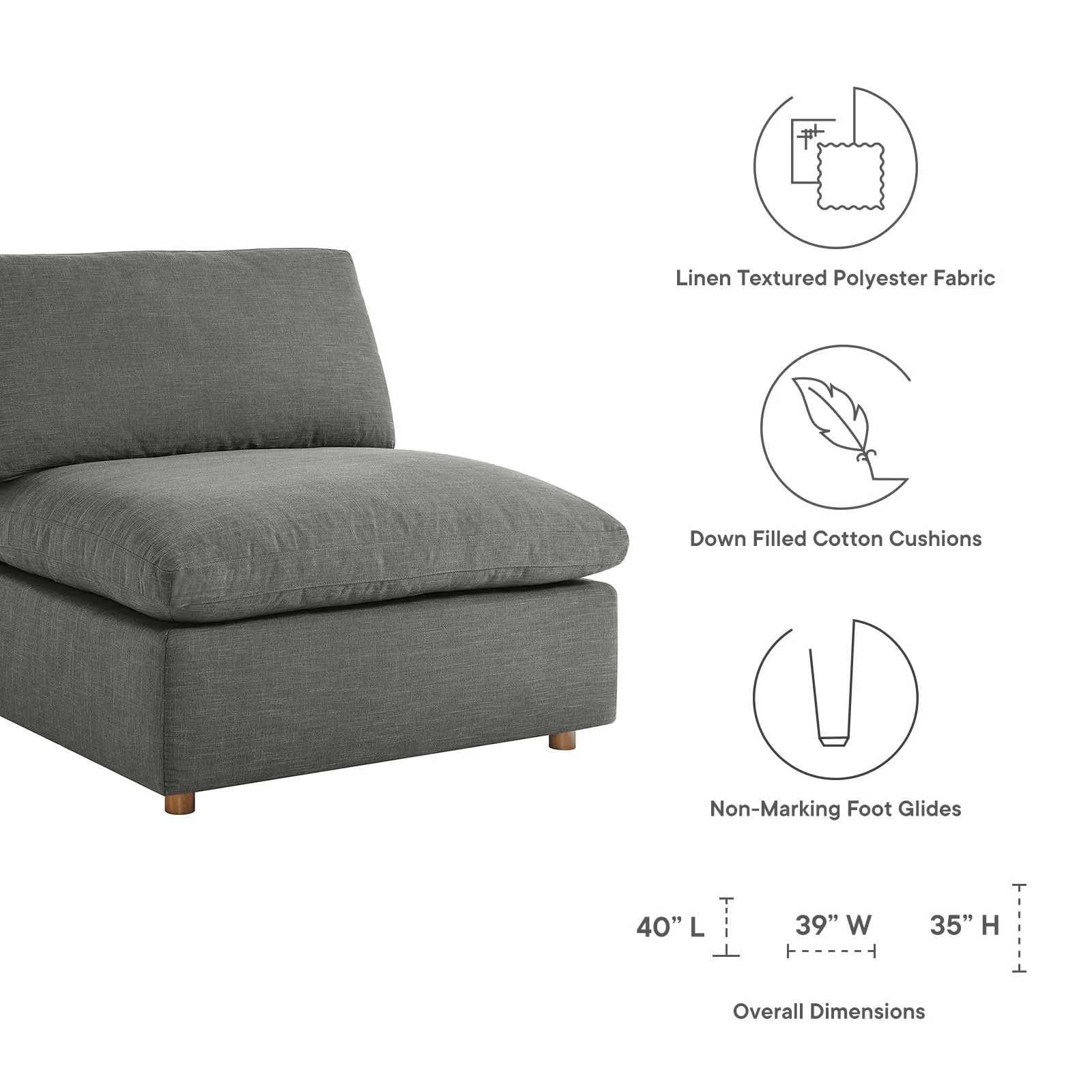 Commix Single Armless by Modway