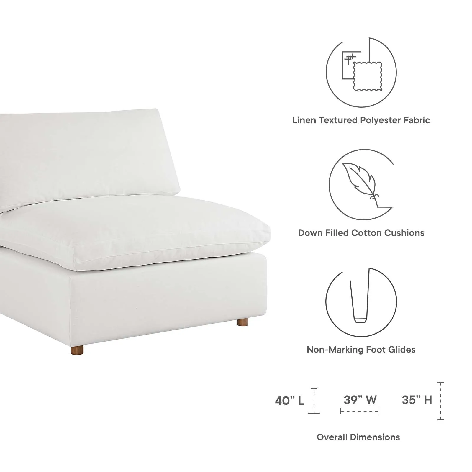 Commix Single Armless by Modway