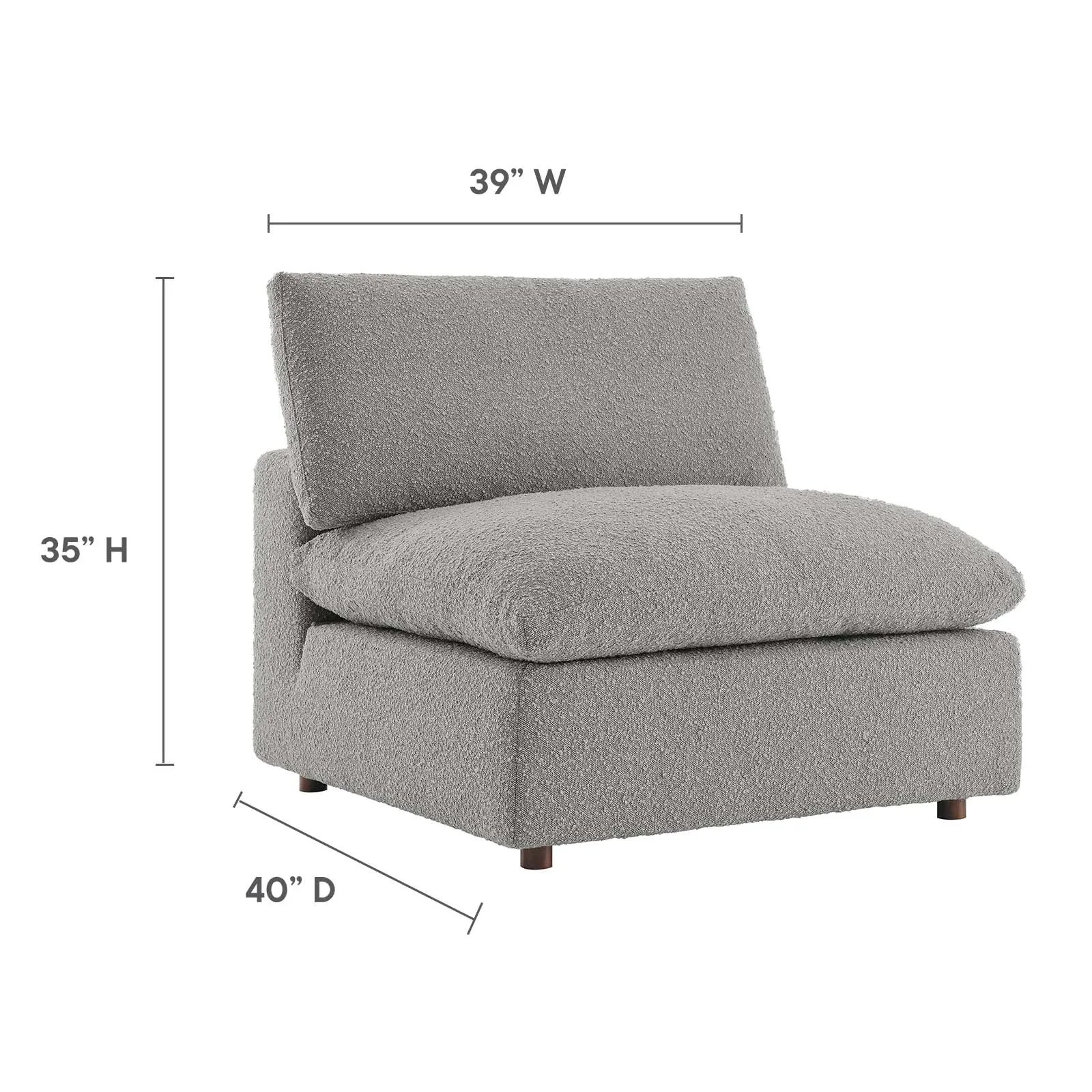 Commix Single Armless by Modway