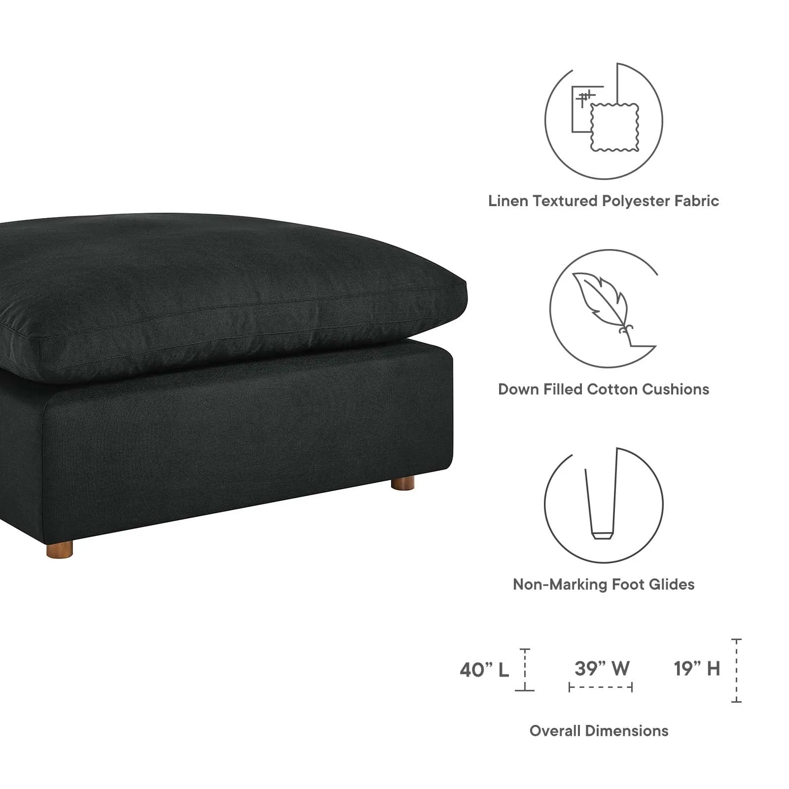 Commix Single Ottoman by Modway