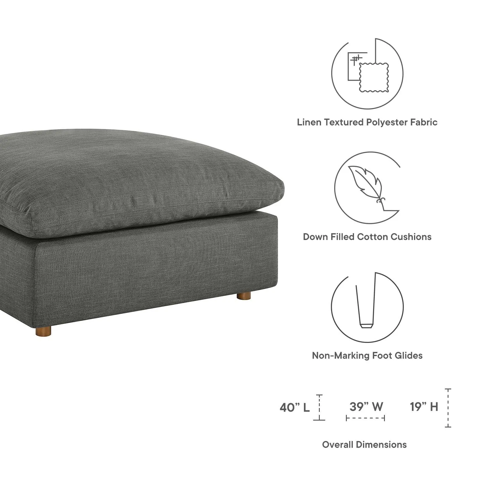 Commix Single Ottoman by Modway